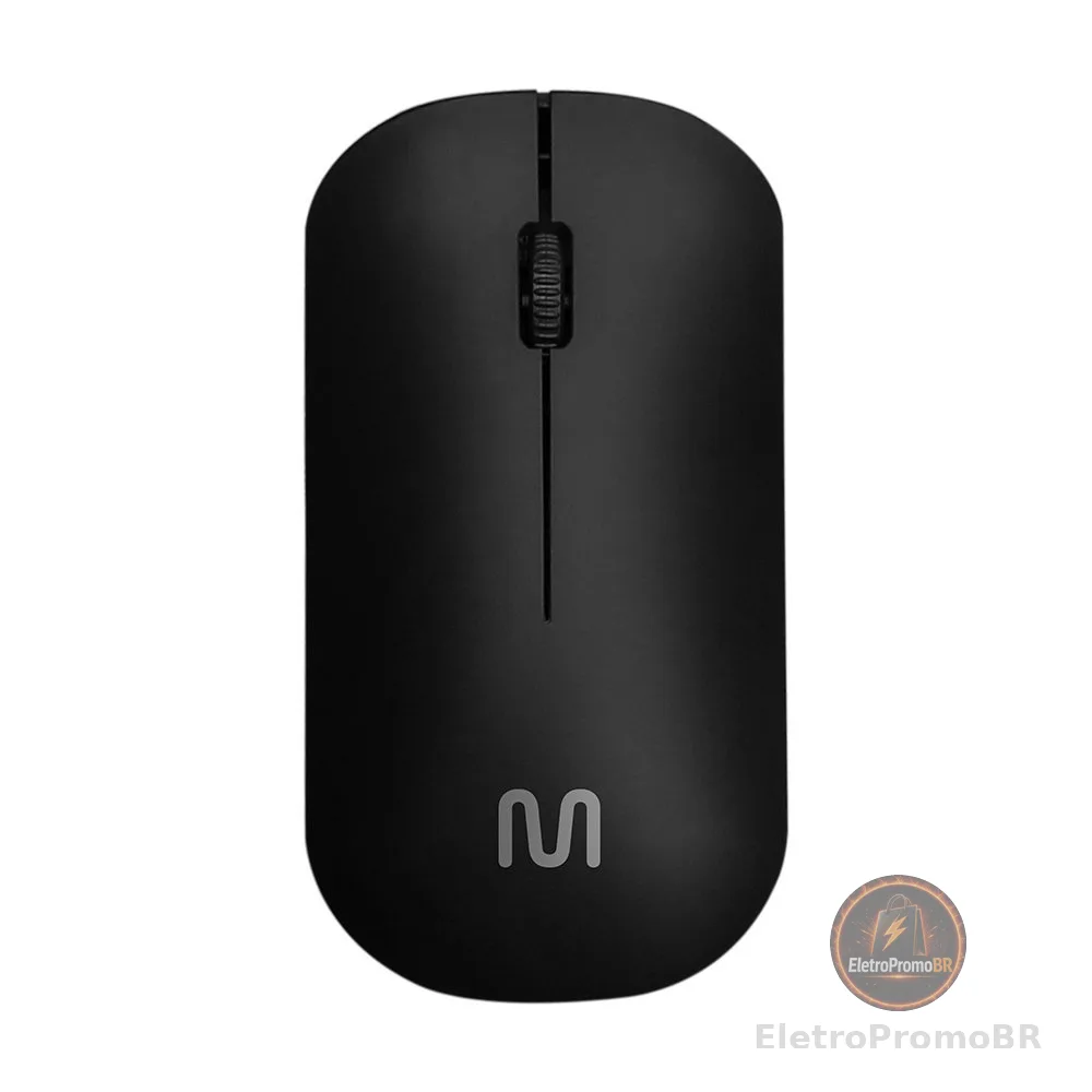 Mouse Sem Fio 2.4GHZ 1200DPI Usb Preto Multi (Multilaser) - MO307