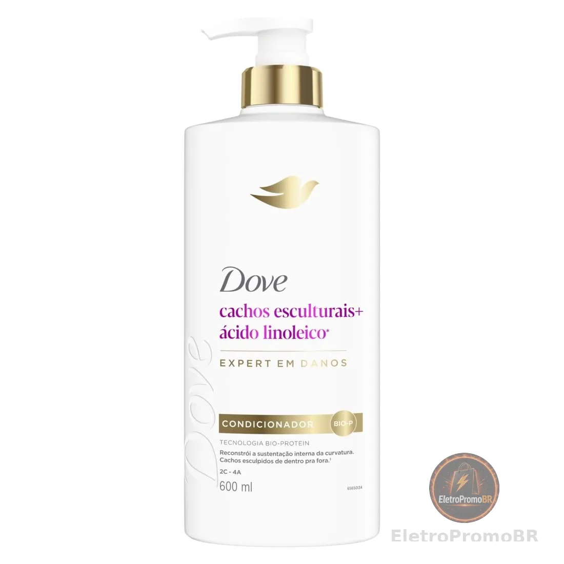 Dove Condicionador Restaurador Cachos Esculturais + Ácido Linoleico 600ml