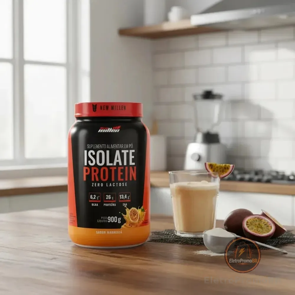 Proteína New Millen Premium Whey Isolado Isolate em pó sabor Maracujá x 900g