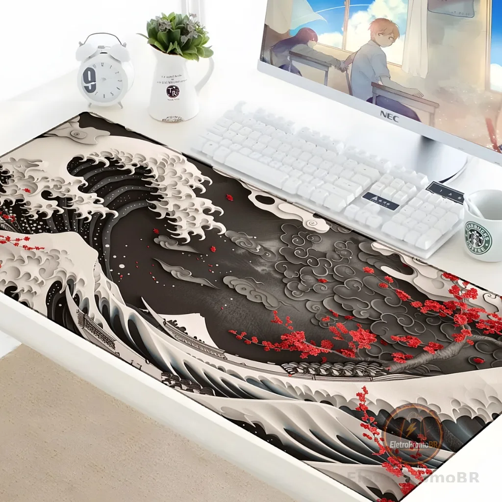 Mouse Pad Gamer Orientais  Vários Modelos Populares Setup Borda Costurada Tamanhos Diversos