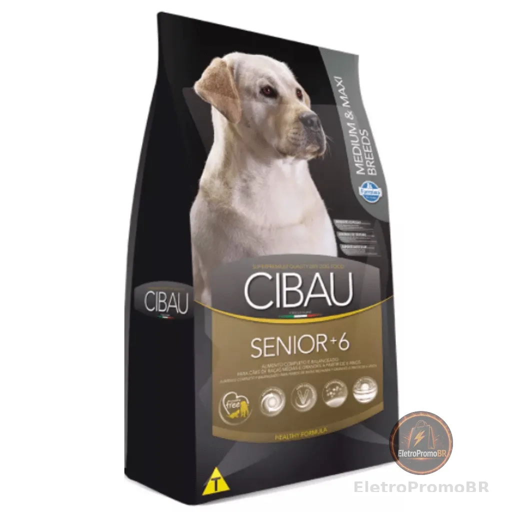 Ração Cibau Sênior Raças Médias E Grandes - 12kg