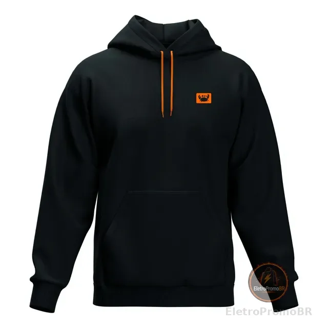 Moleton Capuz Blusa De Frio Lisa Cordão Neon Canguru Macio