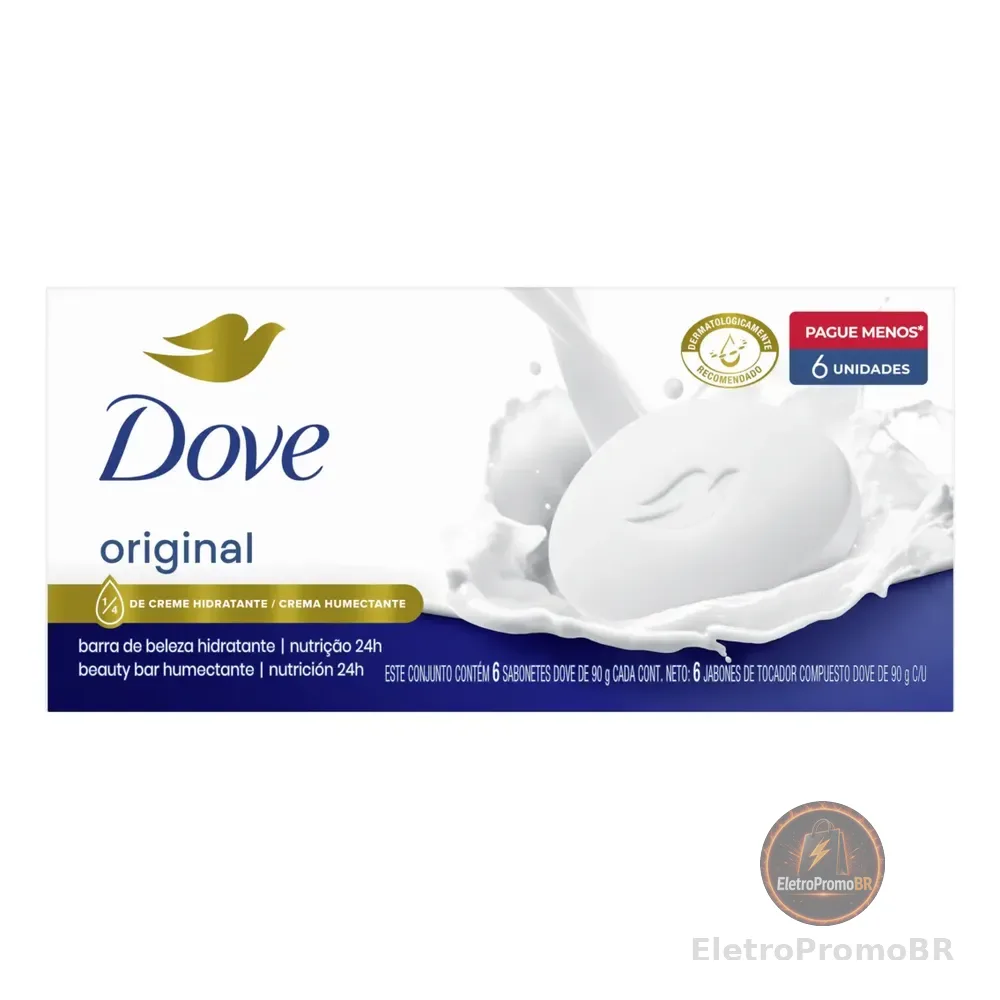 Dove Sabonete Em Barra 90g 6 Unidades