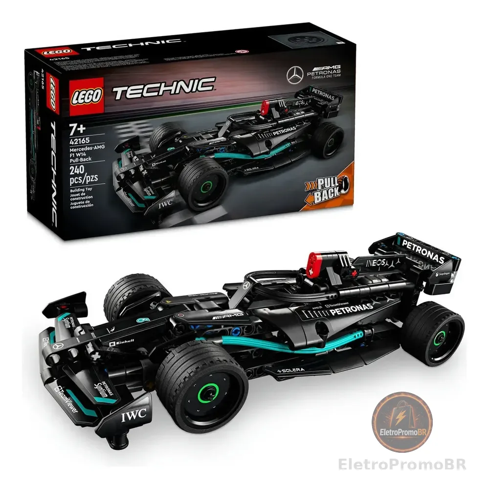 Lego Technic 42165 Mercedes-amg F1 W14 Com Pull-back - Quantidade De Peças 240 Técnica