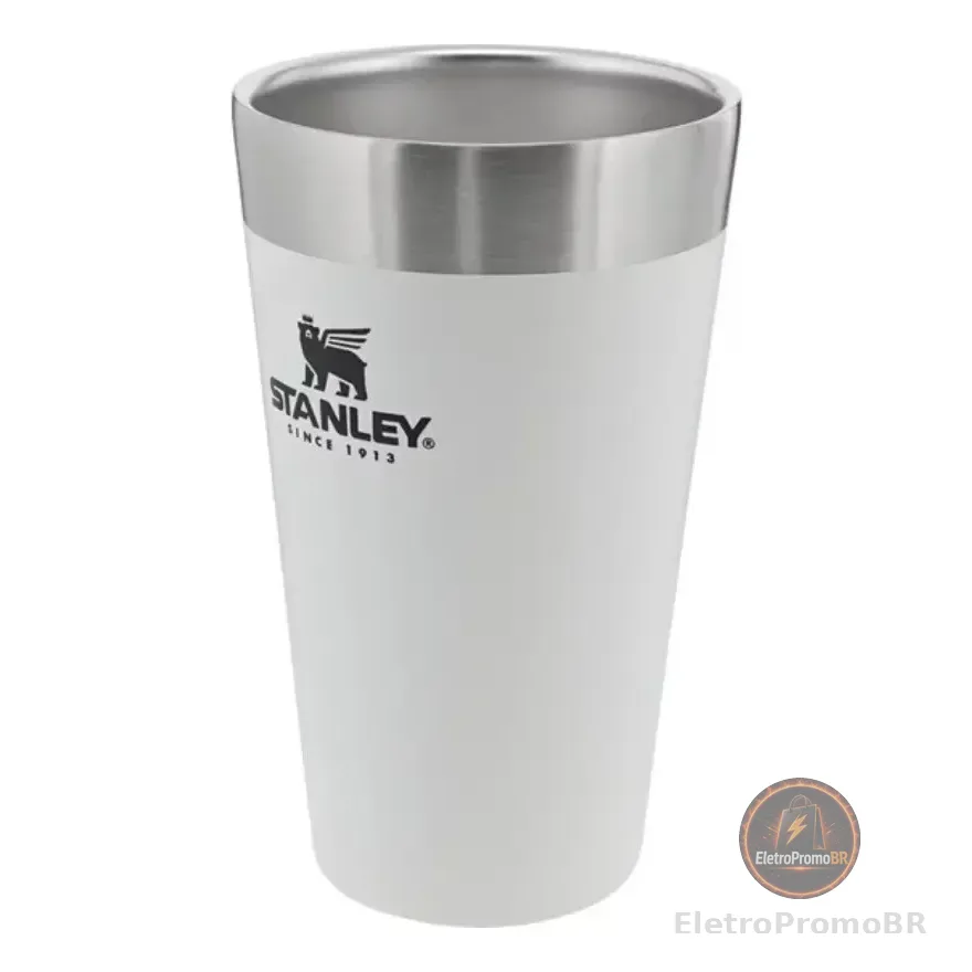 Copo Térmico De Cerveja Pint Com Capacidade De 473ml Cor Stanley Polar Liso