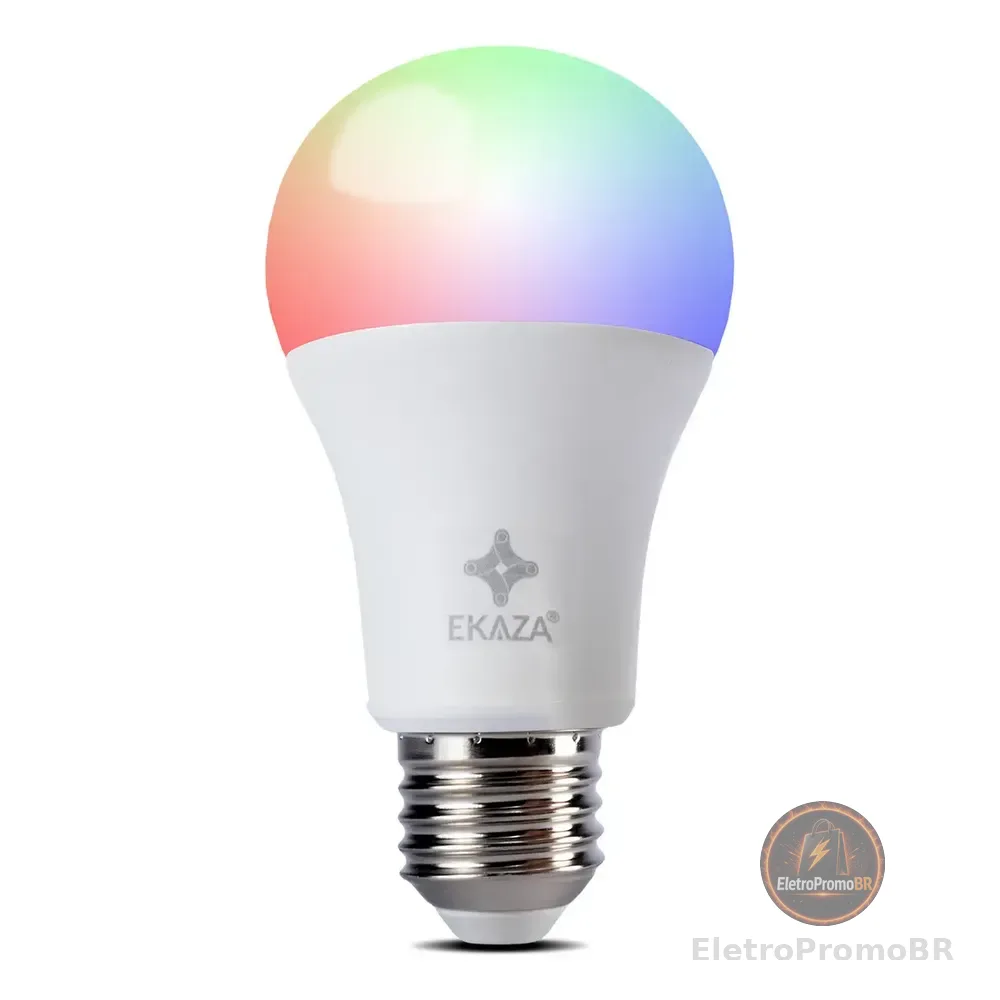 Lâmpada Inteligente Ekaza Ekhm-t609 Rgb A60 9w+3rgb Smart Alexa E Google Home 127/220v