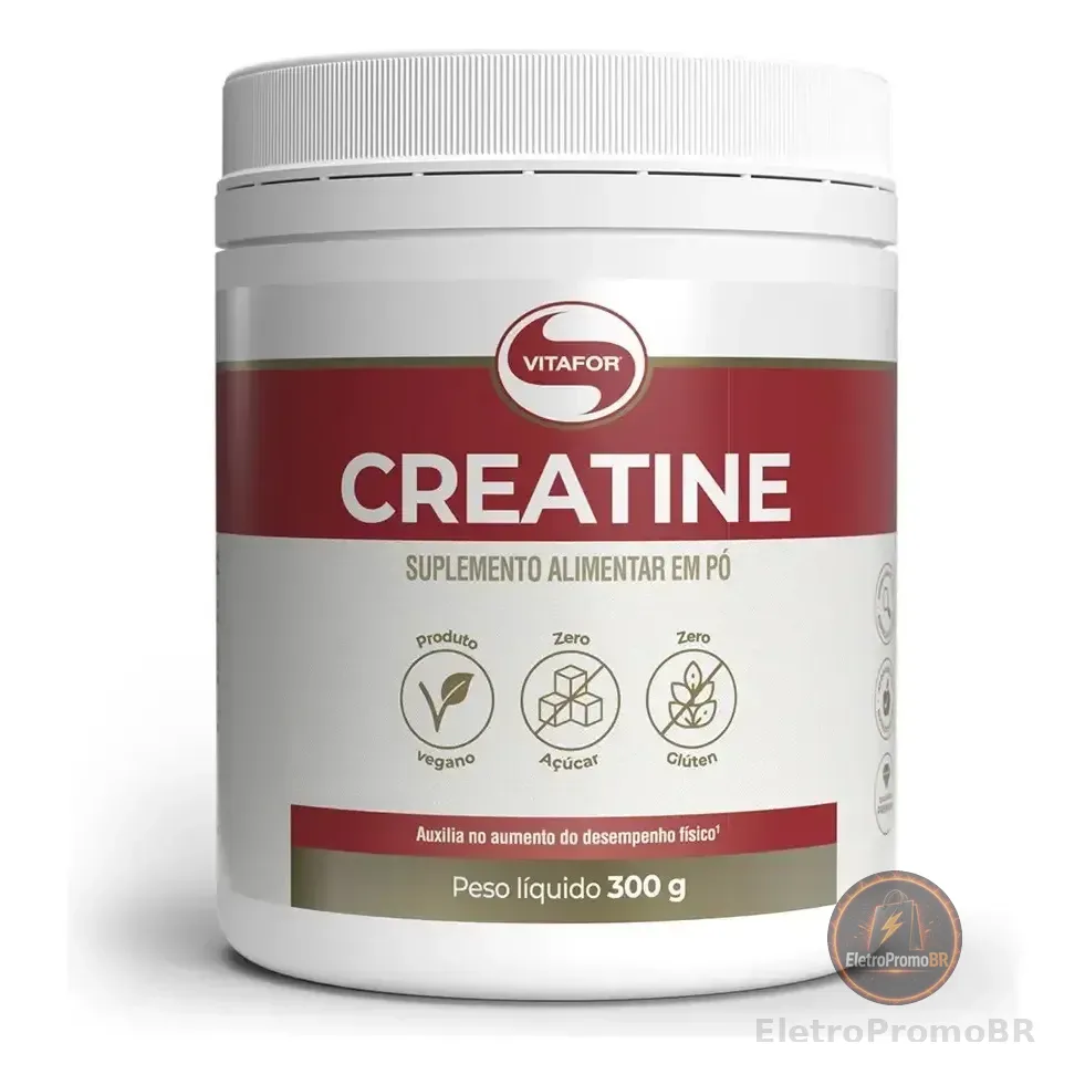 Creatina Monohidratada Creatine Vitafor 300g Sem Sabor
