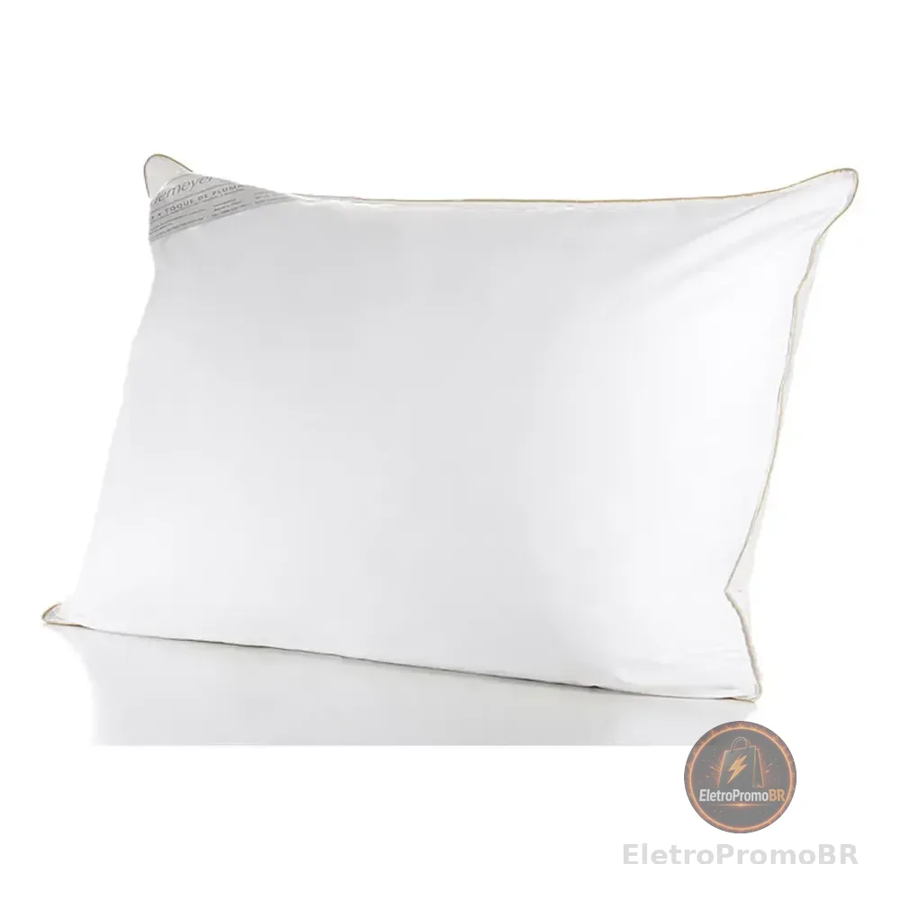 Travesseiro 50x70cm Buddemeyer Toque De Pluma Algodão Branco