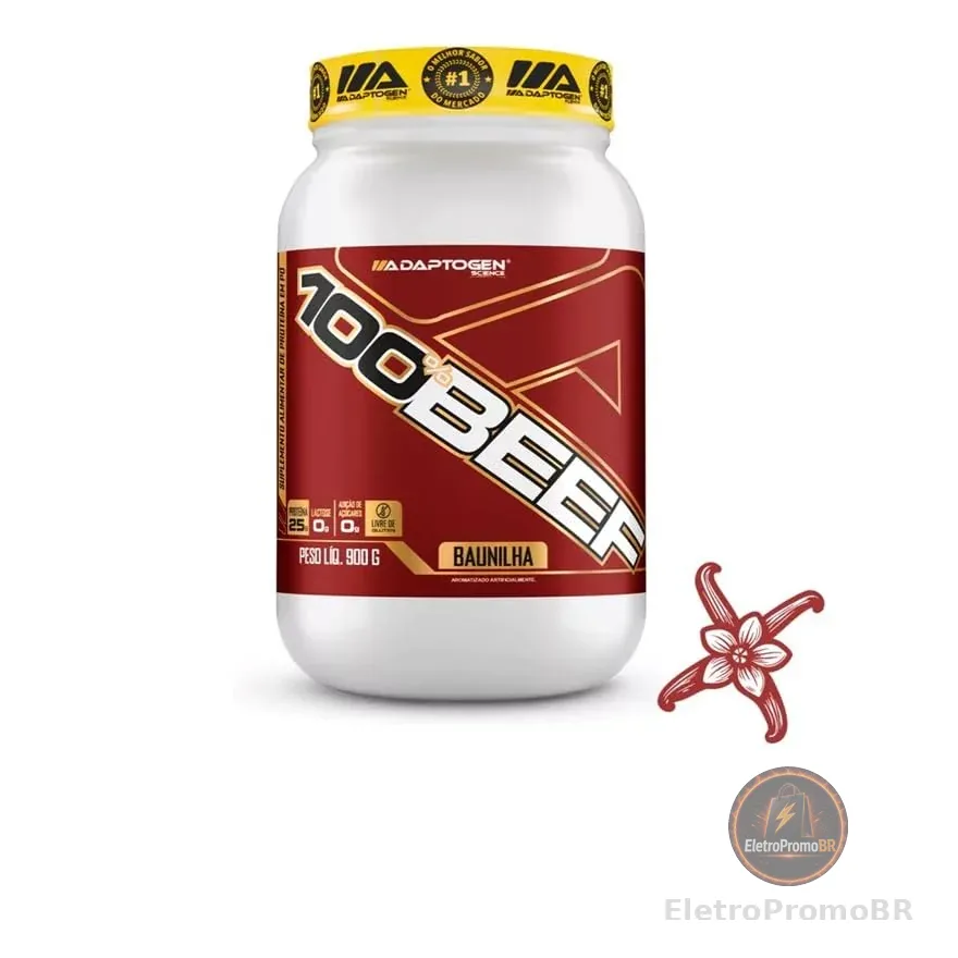 100% Beef Protein 900g Baunilha | Proteína Isolada da Carne Bovina - Adaptogen Science