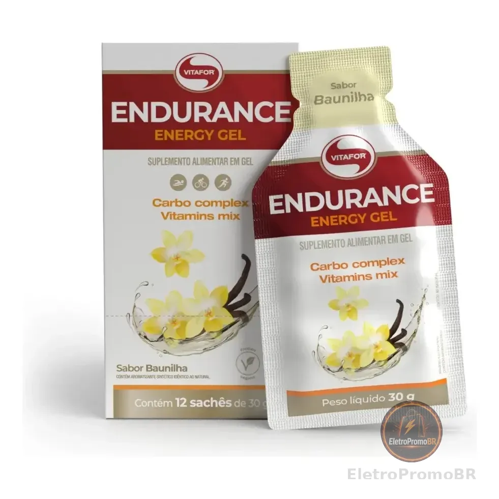 Suplemento Endurance Energy Gel Baunilha 12 Sachês Vitafor Baunilha