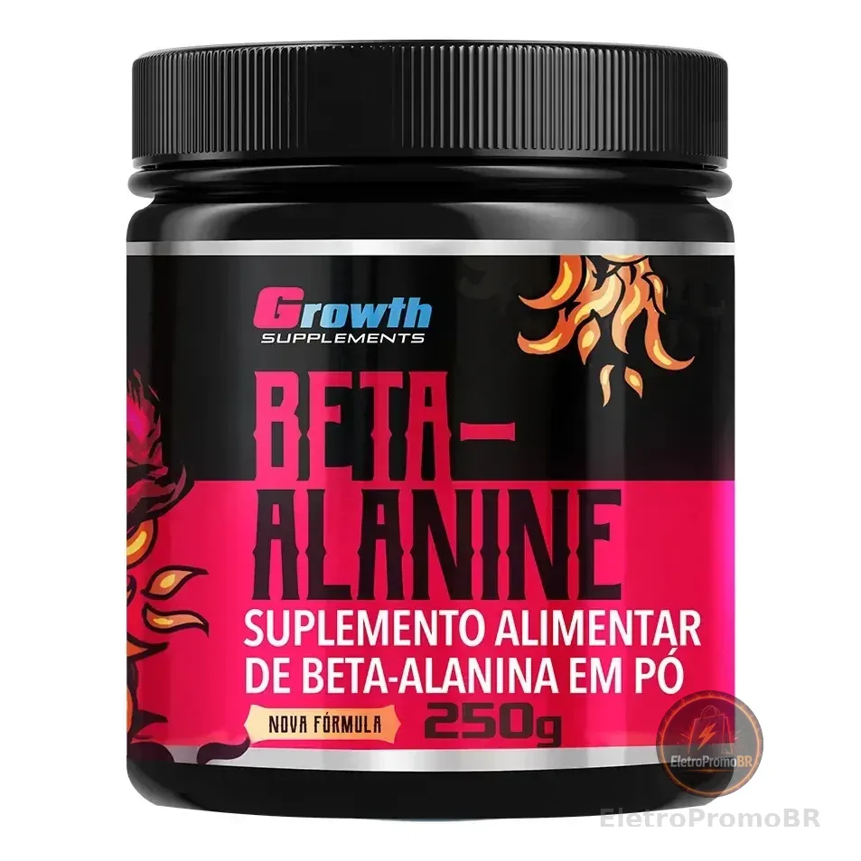 Beta Alanina 250g Growth Supplements - Sem Sabor Em Pó Sem Sabor
