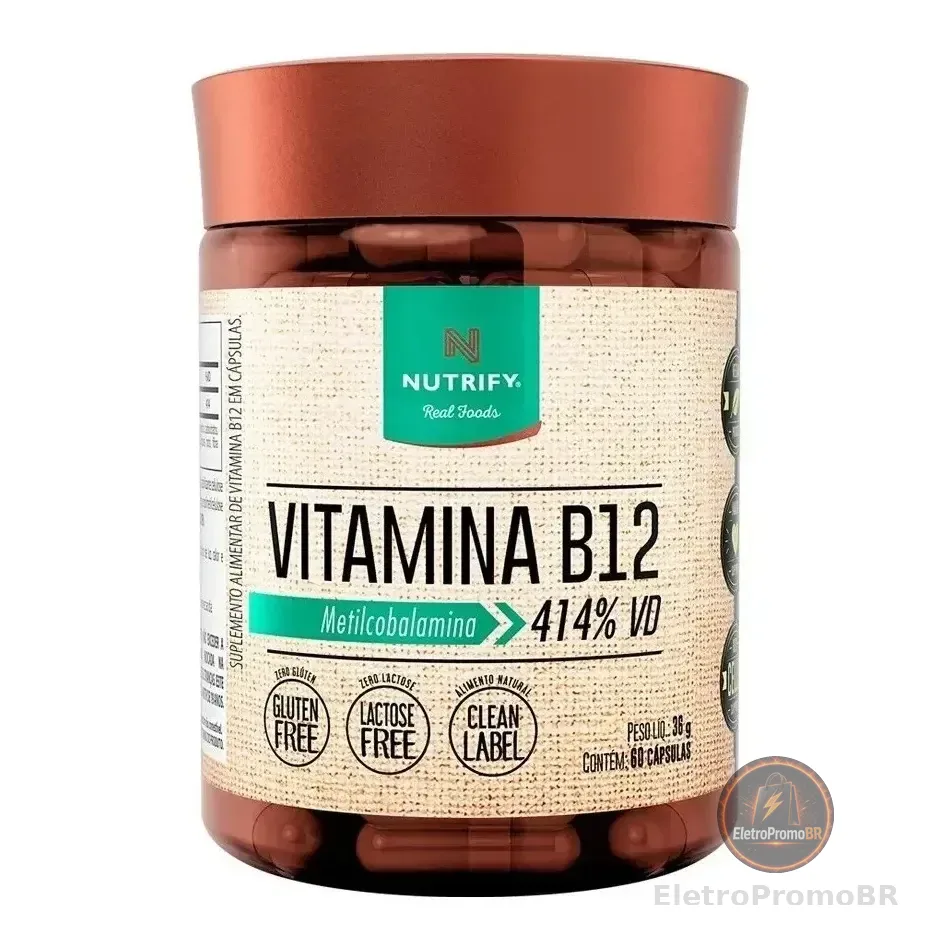 Vitamina B12 Metilcobalamina 414% 60caps Nutrify Cápsulas