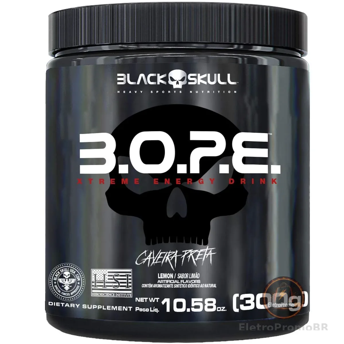 BOPE Pré Treino (300g) - Limão, Black Skull