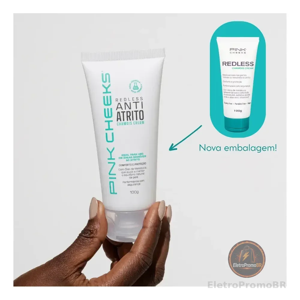 Pink Cheeks Redless Chamois Creme Anti Assaduras E Atrito 100g Bisnaga Suave