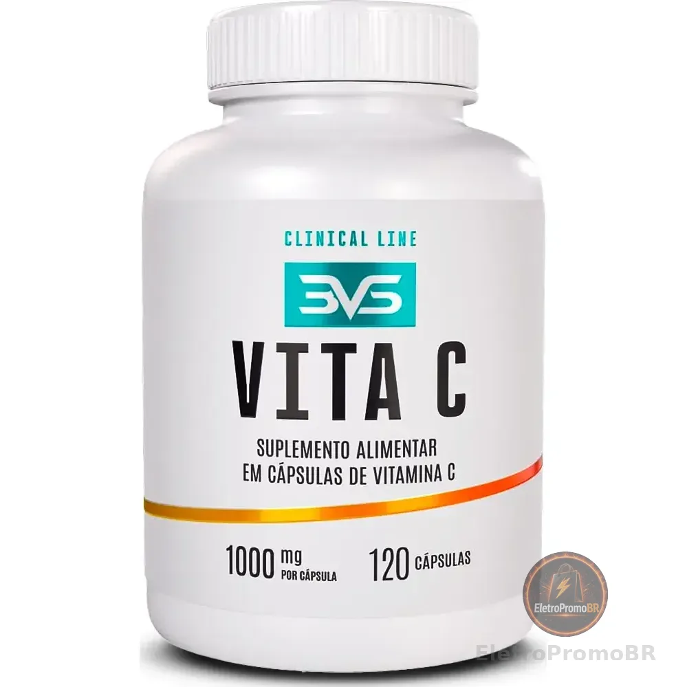 Vitamina C 100% Pura E Concentrada - Fórmula Exclusiva Com 1000mg Por Cápsula - 120 Cápsulas