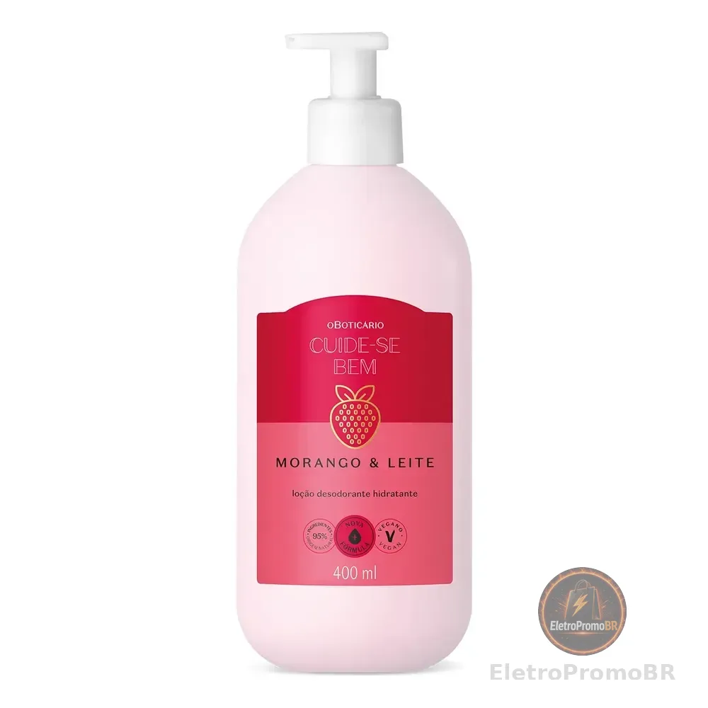 O Boticário Cuide-se Bem Morango & Leite Loção 400ml
