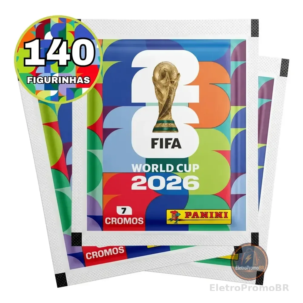 Kit 140 Figurinhas Cromos 20 Pacotes Álbum Copa Mundo 2026 Copa Do Mundo 2026 Fifa
