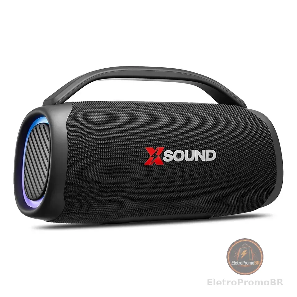 Caixa De Som Boombox Mondial Xsound- Bx-100-bl - 100w Cor Preto 127/220v