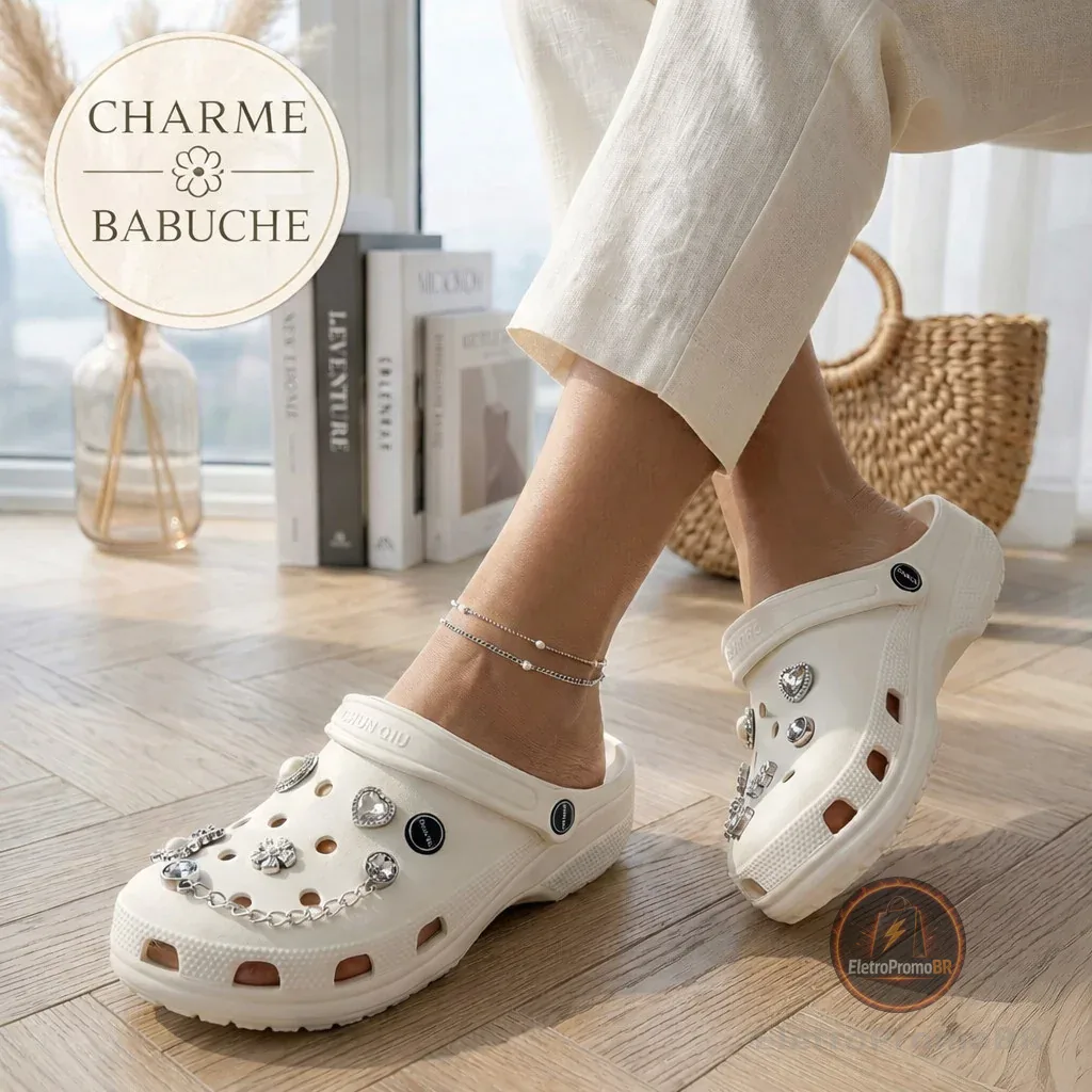 Babuche Feminino EVA com Apliques (Envio Aleatório), Leve, Confortável e Antiderrapante