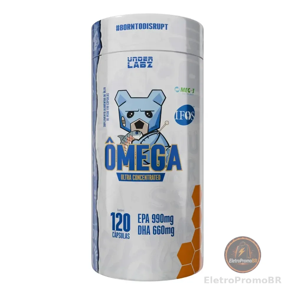Ômega 3 Ultra Concentrado Epa 990mg Dha 660mg Ifos Meg3 120 Softcaps Under Labz Livre De Metais Pesados Óleo De Peixe 100% Puro Sem Sabor
