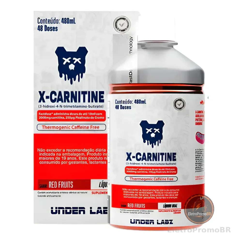 X Carnitine Líquido Under Labz L Carnitina Picolinato Cromo X-carnitine | Red Fruits 480ml
