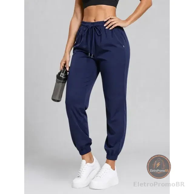 Calça Jogger Tactel Soltinha Slim Academia Esportiva