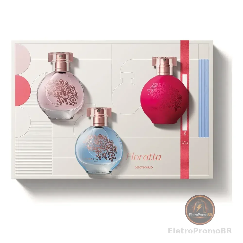 Perfume Floratta Colônia Spray 30 Ml - Presente (3 Itens)