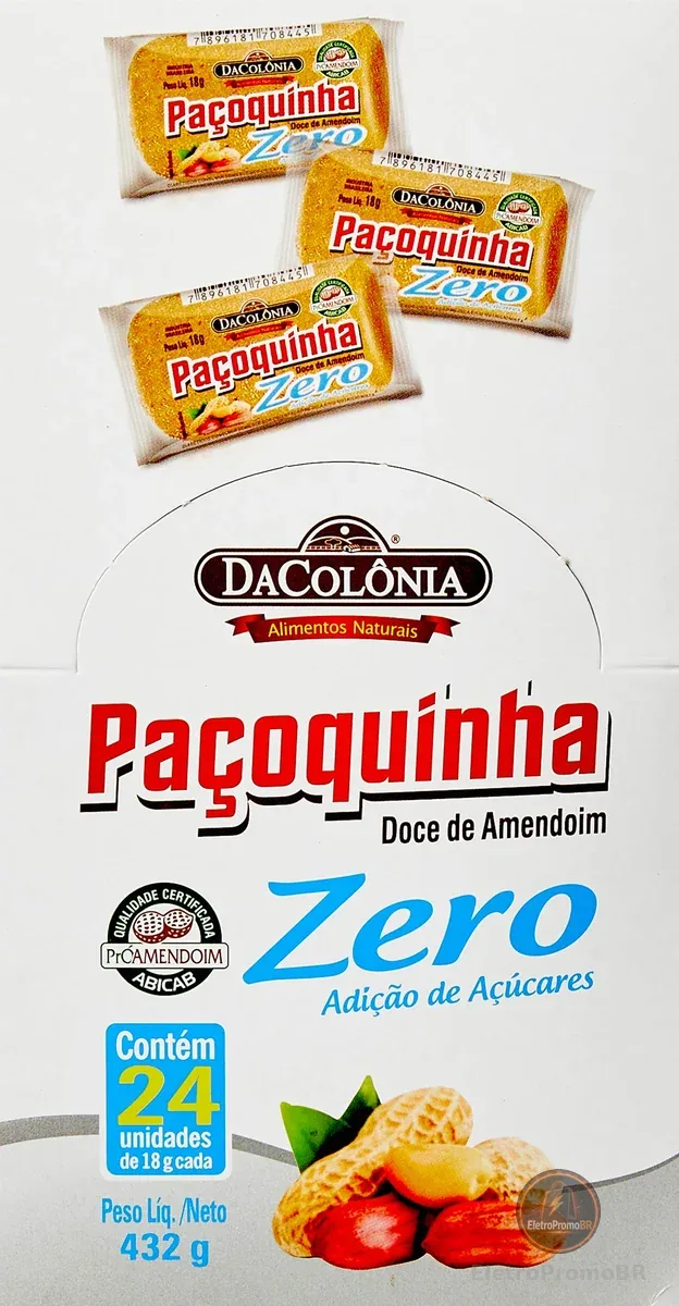 DaColônia Display Pacoca Rolha Zero 432G (24X18G)