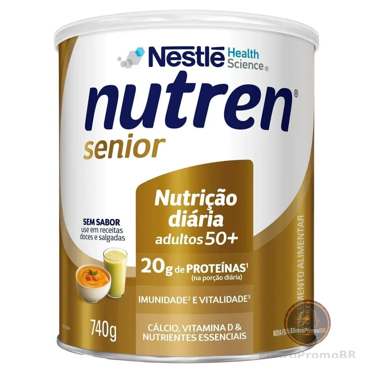 Nutren Senior - Suplemento Alimentar, sem sabor em pó, 740g