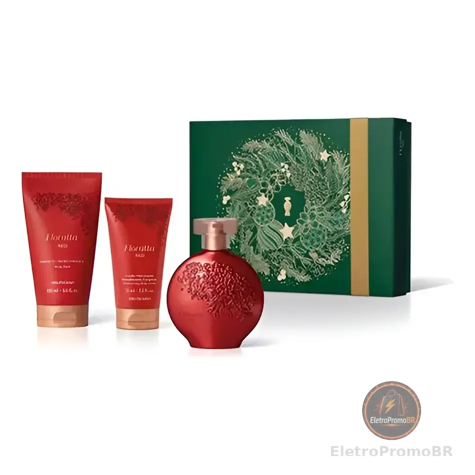 Kit Presente Feminino O Boticário Colônia Floratta Red 3 Itens