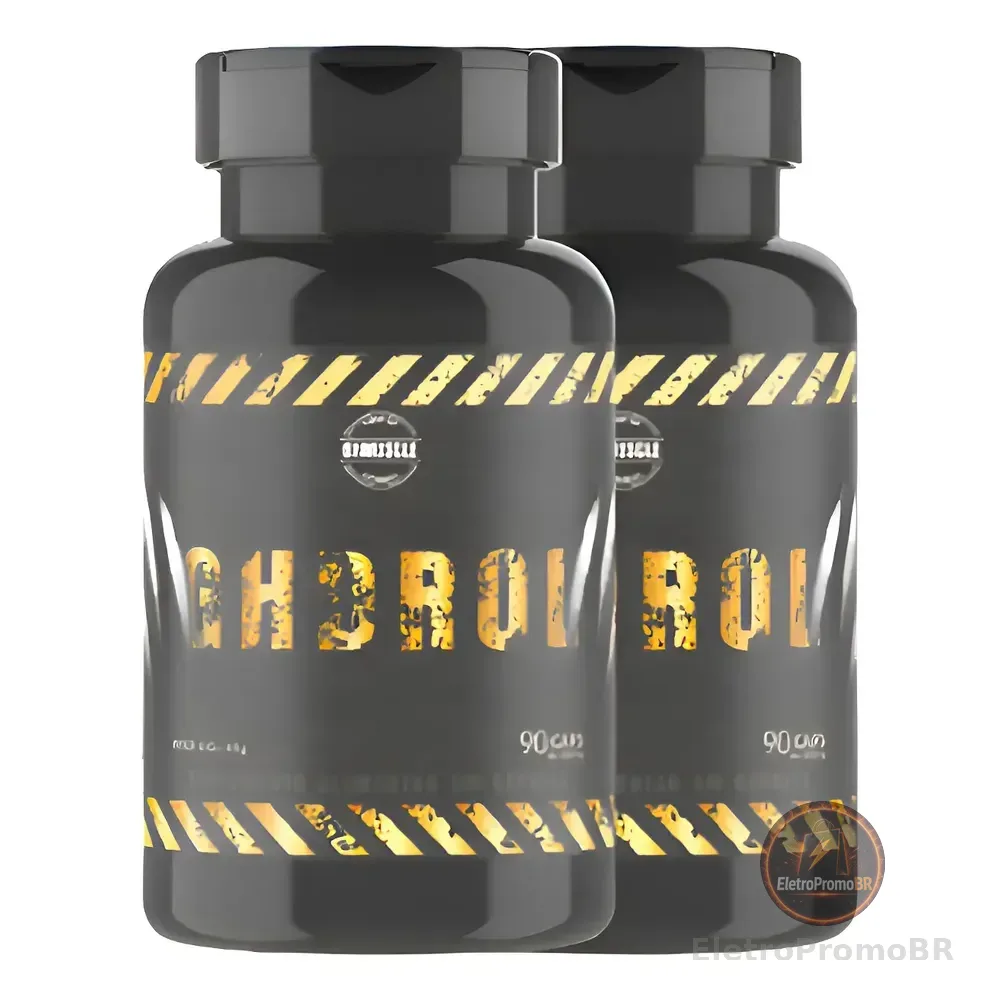 2 Ghdrol Ghmuscle Cápsulas Hipertrofia E Força Premium Sem Sabor
