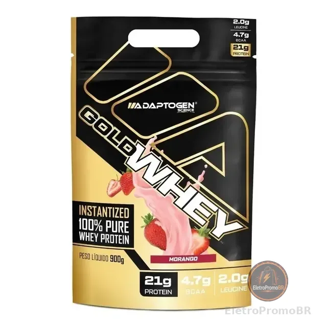 Gold Whey Protein 900g Refil Adaptogen Whey Concentrada