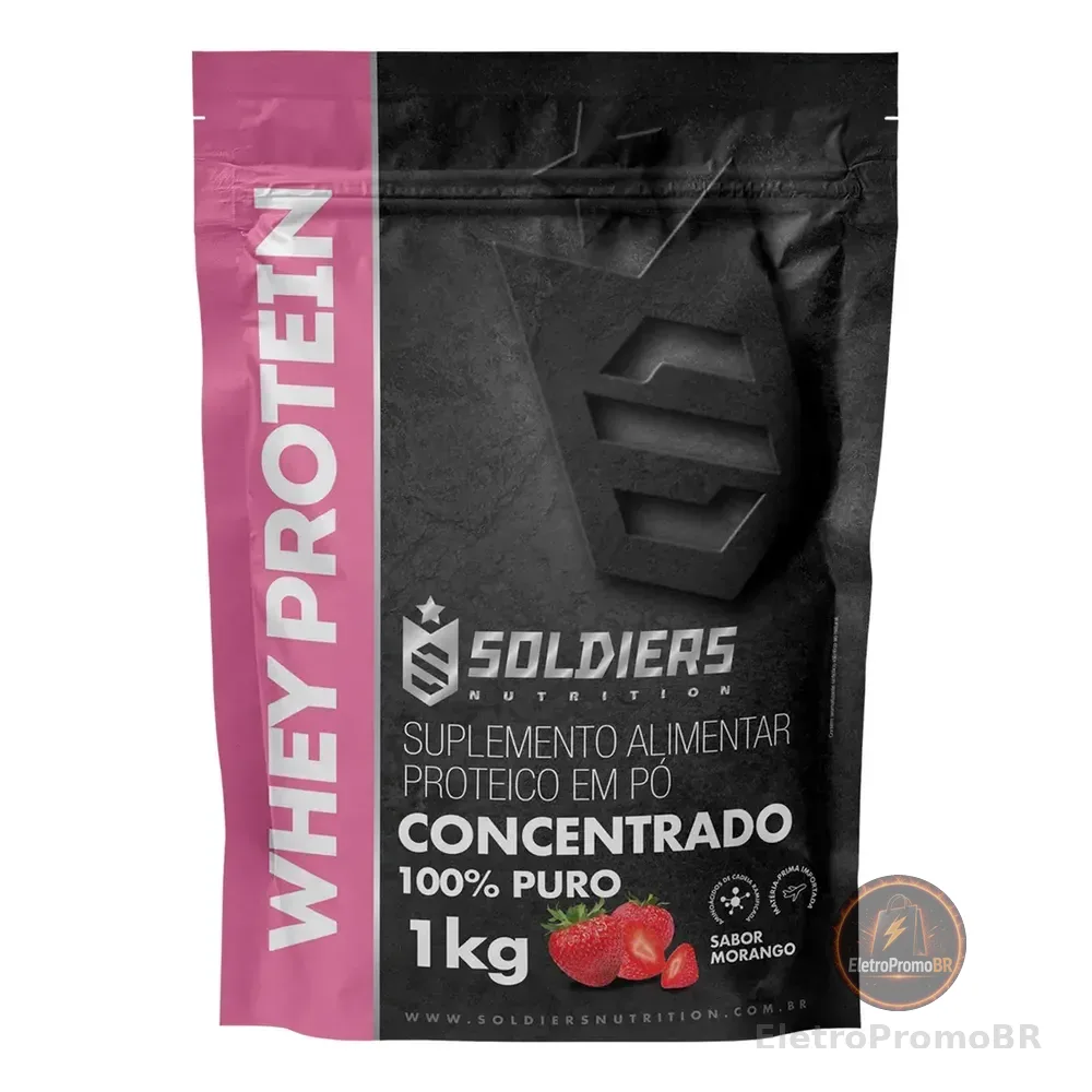 Soldiers Nutrition Suplementação Proteínas Whey Protein Pó Morango