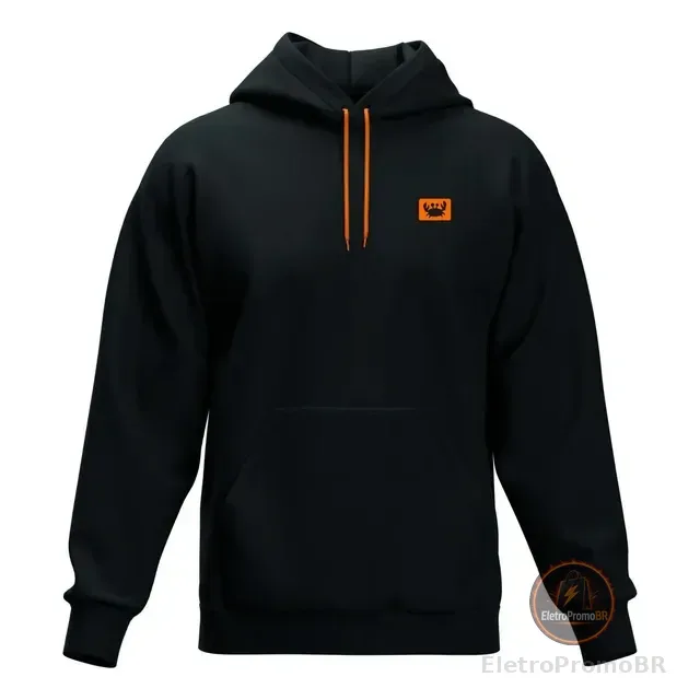 Moleton Capuz Blusa De Frio Lisa Cordão Neon Canguru Macio