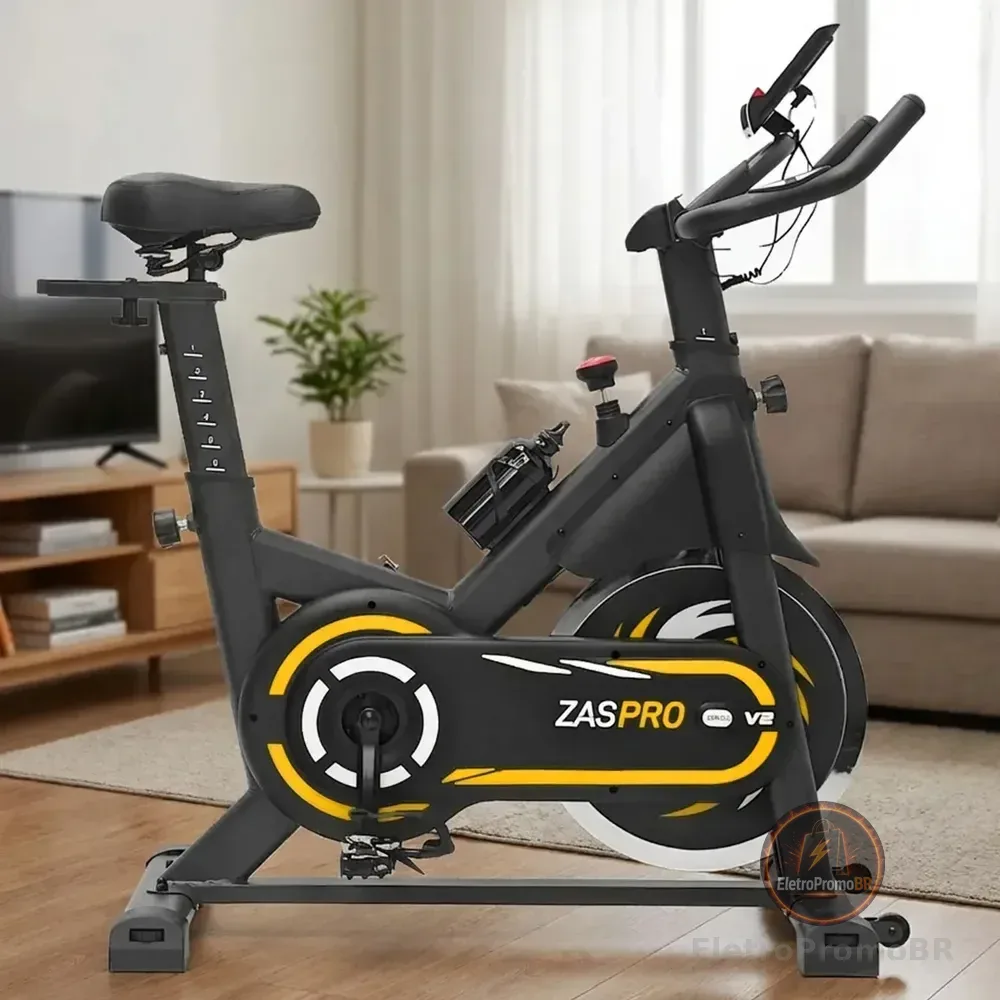 Bicicleta Spinning Ergométrica Roda Inércia 20kg Mbx Fit Amarelo