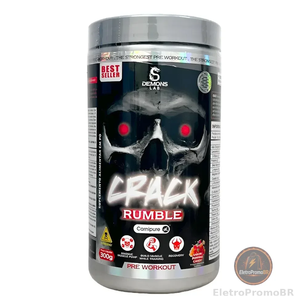 Pré Treino Crack Carniure 300g Demons Lab Pré Workout Sabor Candy