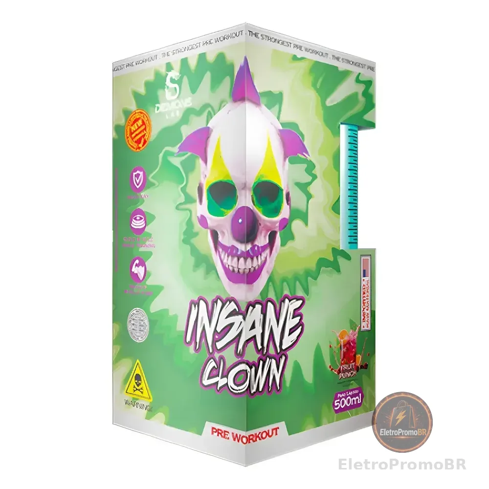 Pre Treino Liquido Insane Clown Fruit Punch 500ml Demons Lab Fruit Punch