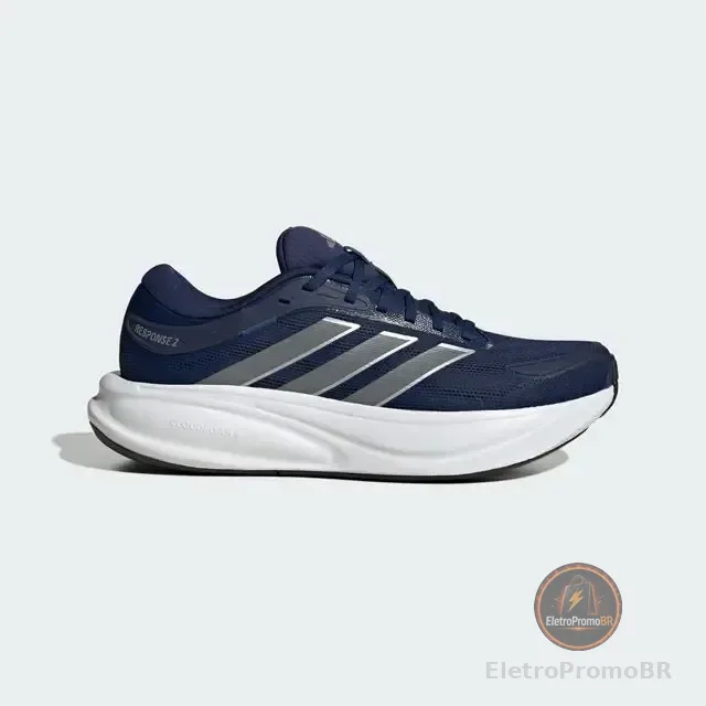 Tênis De Corrida Masculino Response 2 adidas Dkblue/msilve/grethr Lisa 40 Br