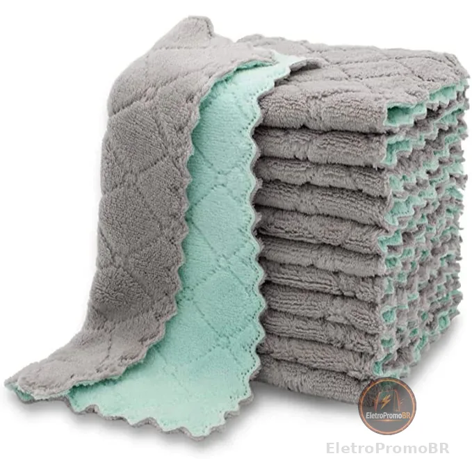 10/20/30 Peças Pano De Limpeza Alta Qualidade Pano Super Absorvente Microfibra Para Toalha De Limpeza Limpar De Cozinha