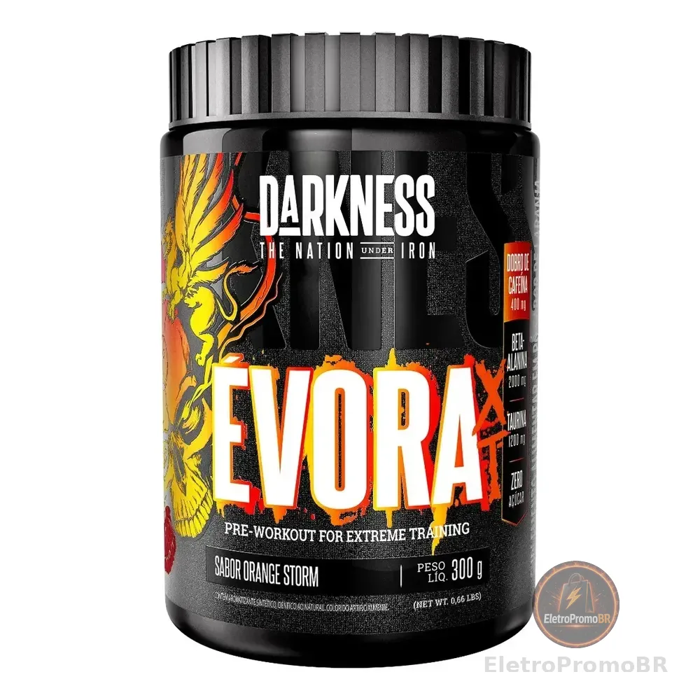 Suplemento Évora Xt Pré Treino Orange Storm 300g Darkness Orange Storm Laranja