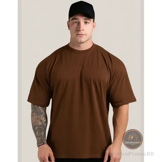 Camiseta Oversized Masculina Treino Academia Estilo Casual
