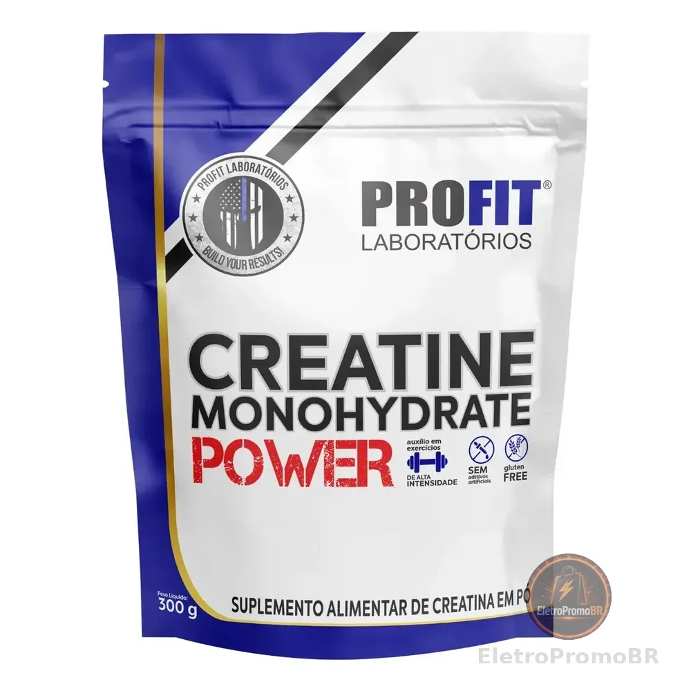Creatina Monohidratada Power 300g Refil Profit Sabor Natural