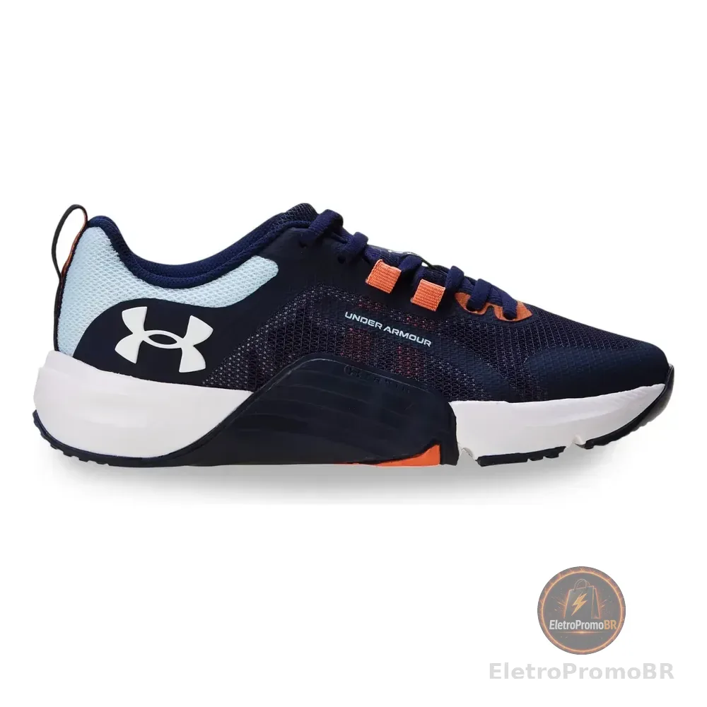 Tênis Feminino Tribase Reps Under Armour Academy Halogblue Coraldt Liso 34