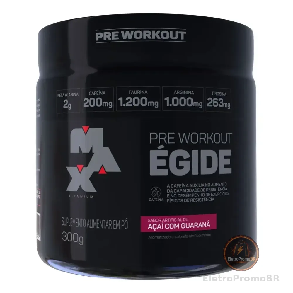 Suplemento Em Pó 300g Max Titanium Égide Sabor Açaí Com Guaraná Açaí/guaraná