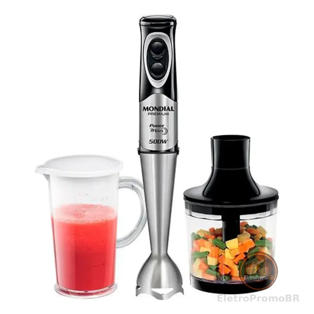 Power Mixer Premium Mondial Preto/inox 500w M-07 Preto/aço Inoxidável 127v