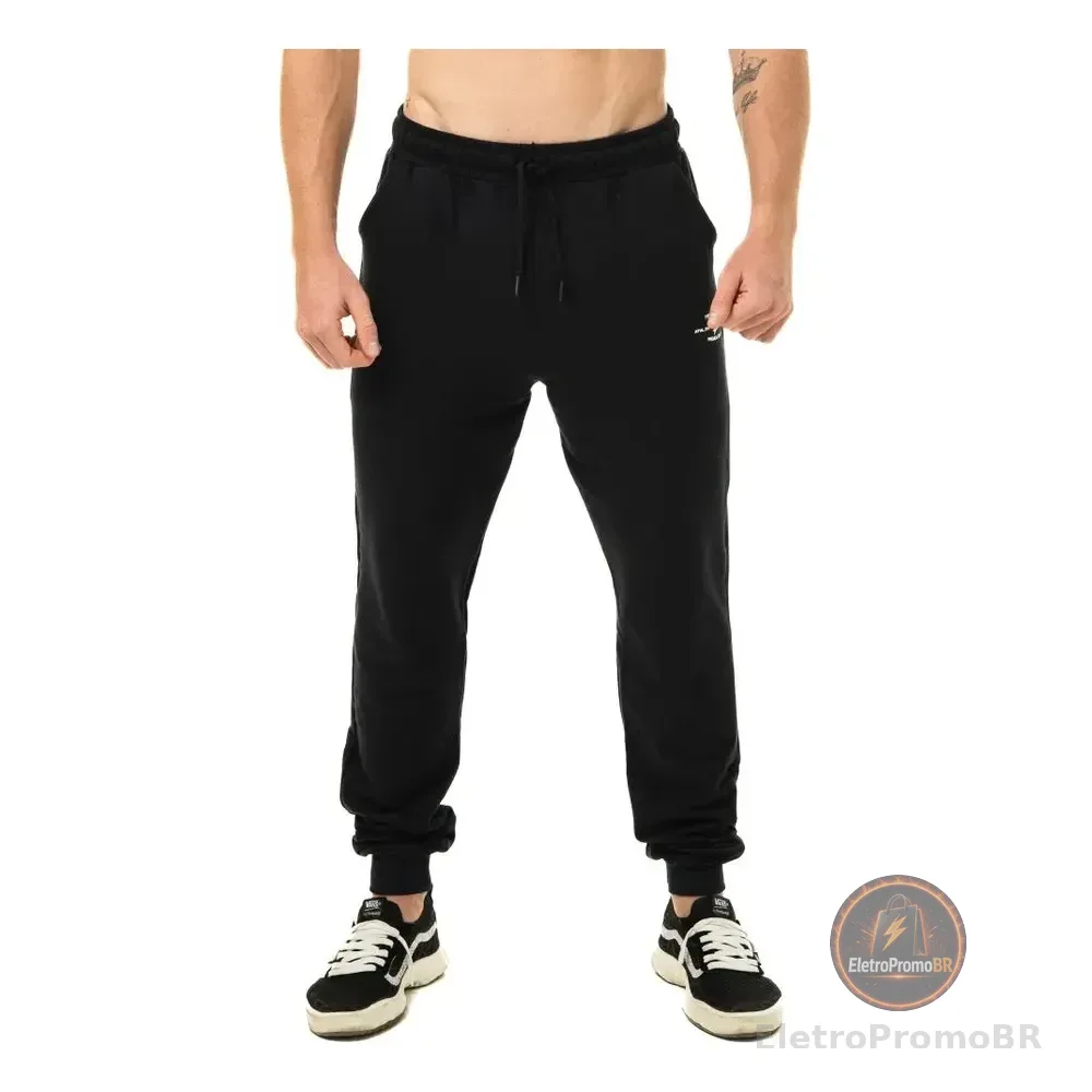 Calça Moletom Masculina Athletic Inverno Alpha Preto M