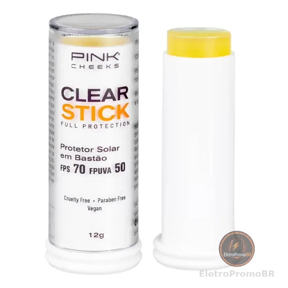 Protetor Solar Pinkcheeks Clear Stick Protection Fps 70