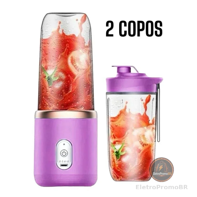 400ML 6 Lâminas Espremedor Elétrico Mini Liquidificador Portátil De Suco De Alimentos Misturador Leite Smoothie
