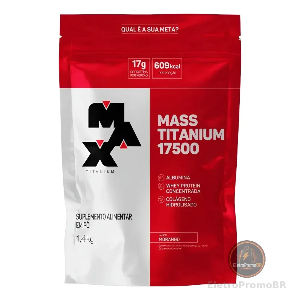 Mass Titanium Max Titanium Morango Refil 1.4kg Morango