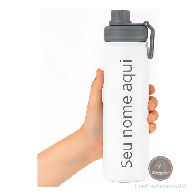 Garrafa Térmica Inox Personalizada Seu Nome Ou Logo A Laser